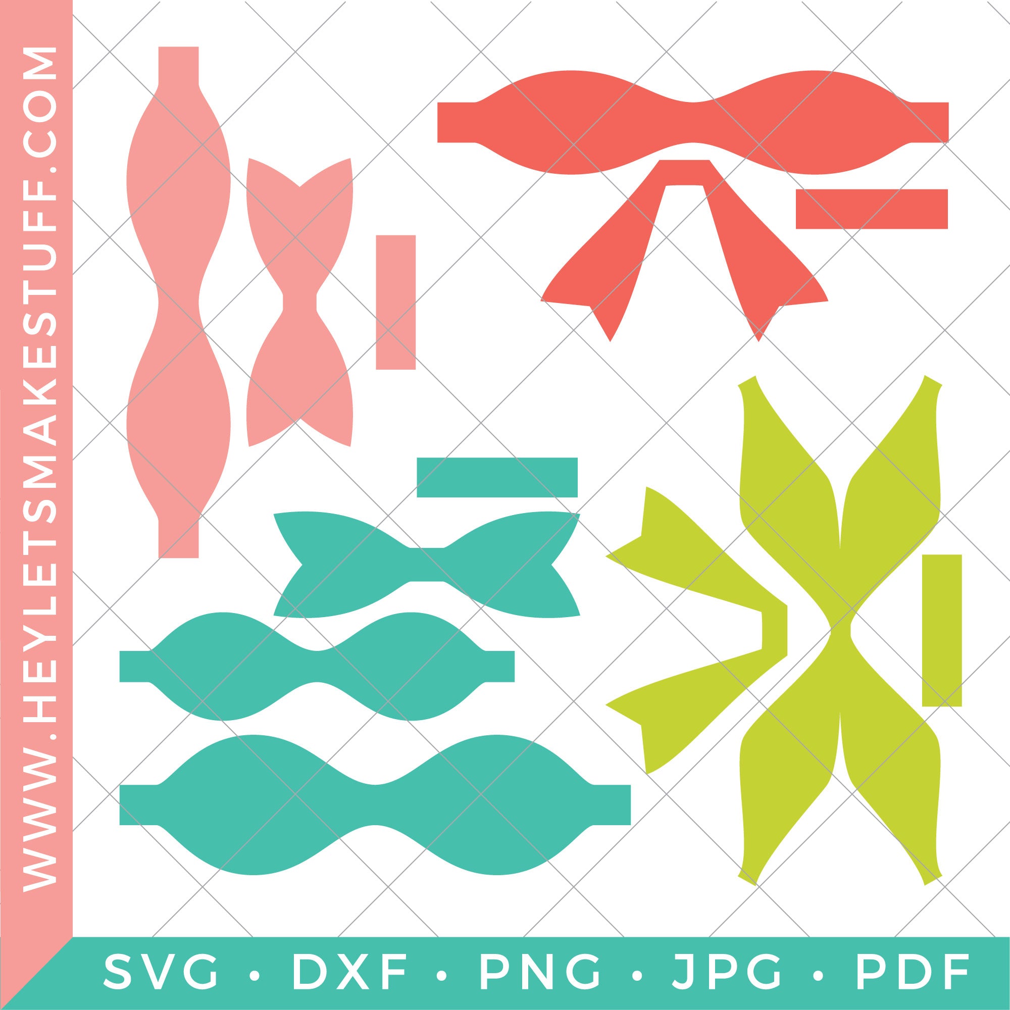 Felt & Leather Bow SVG Templates - Four Bows – Hey, Let's Make Stuff felt-leather-bow-svg-templates-four-bows-hey-let-s-make-stuff