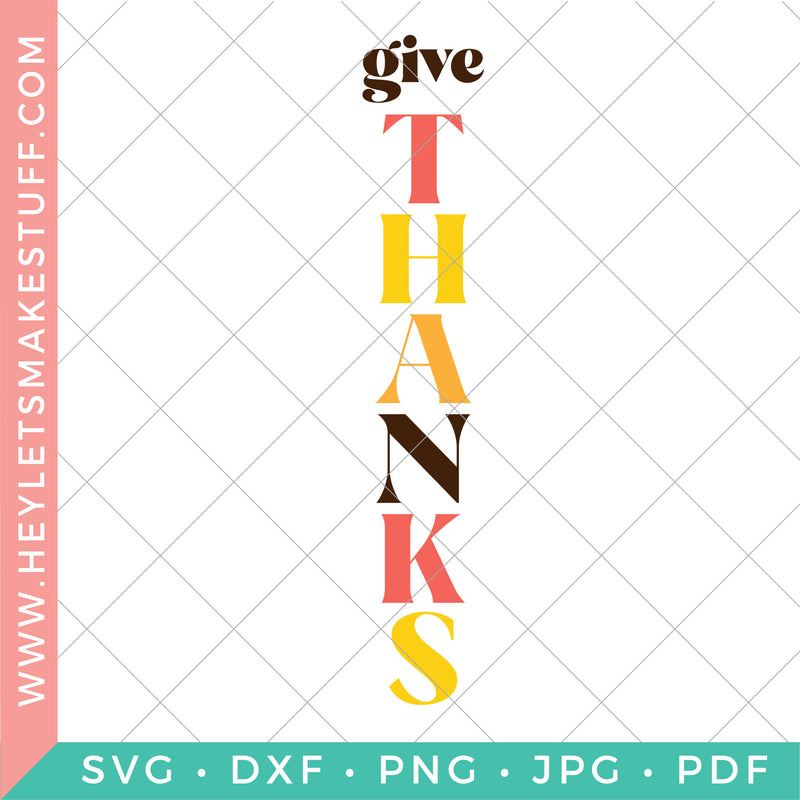 Give Thanks Fall Porch SVG
