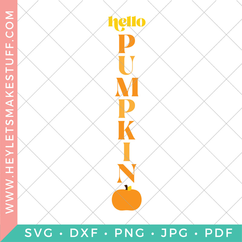 Hello Pumpkin Fall Porch SVG
