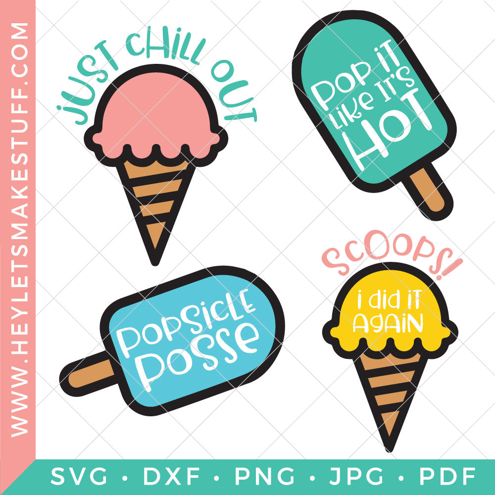 Ice Cream SVG Ice Cream Scoop & Ice Cream Cone SVG Layered 