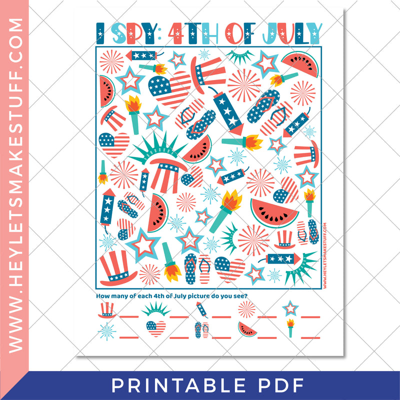 Printable Fourth of July iSpy