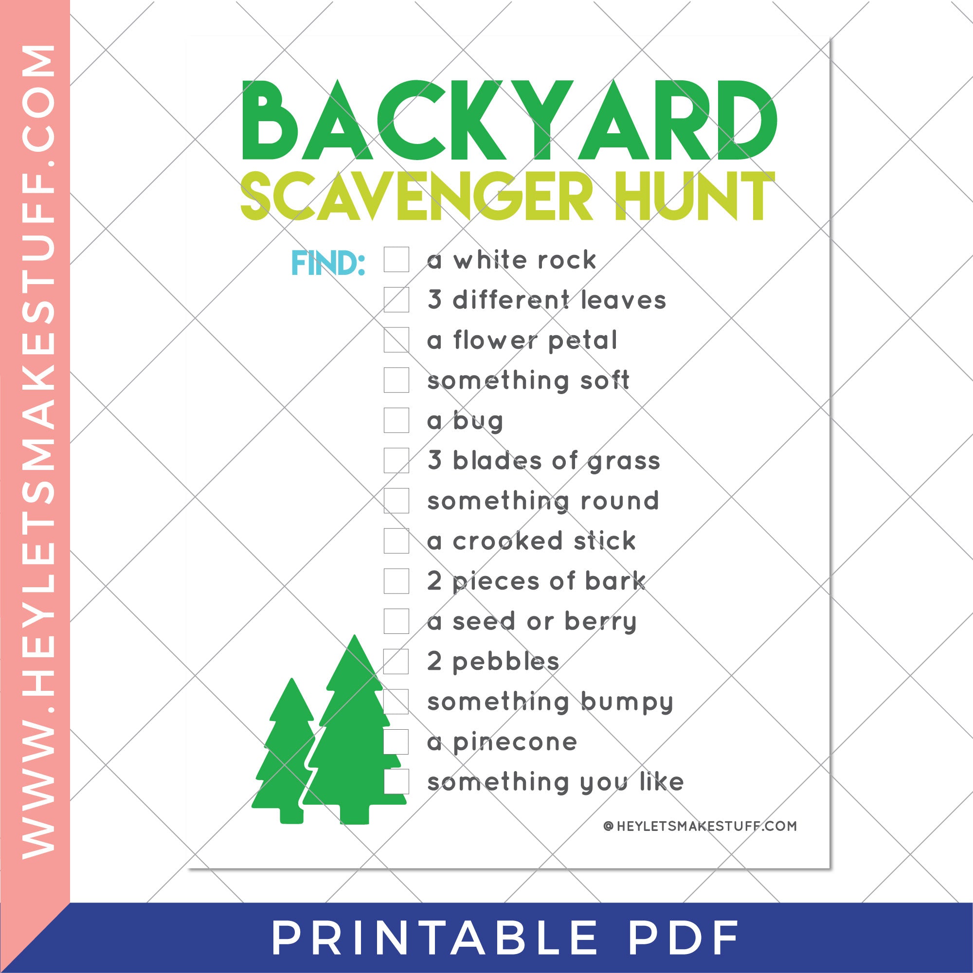 Printable Backyard Scavenger Hunt Hey Let #39 s Make Stuff Printable Backyard Scavenger Hunt Hey Let #39 s Make Stuff
