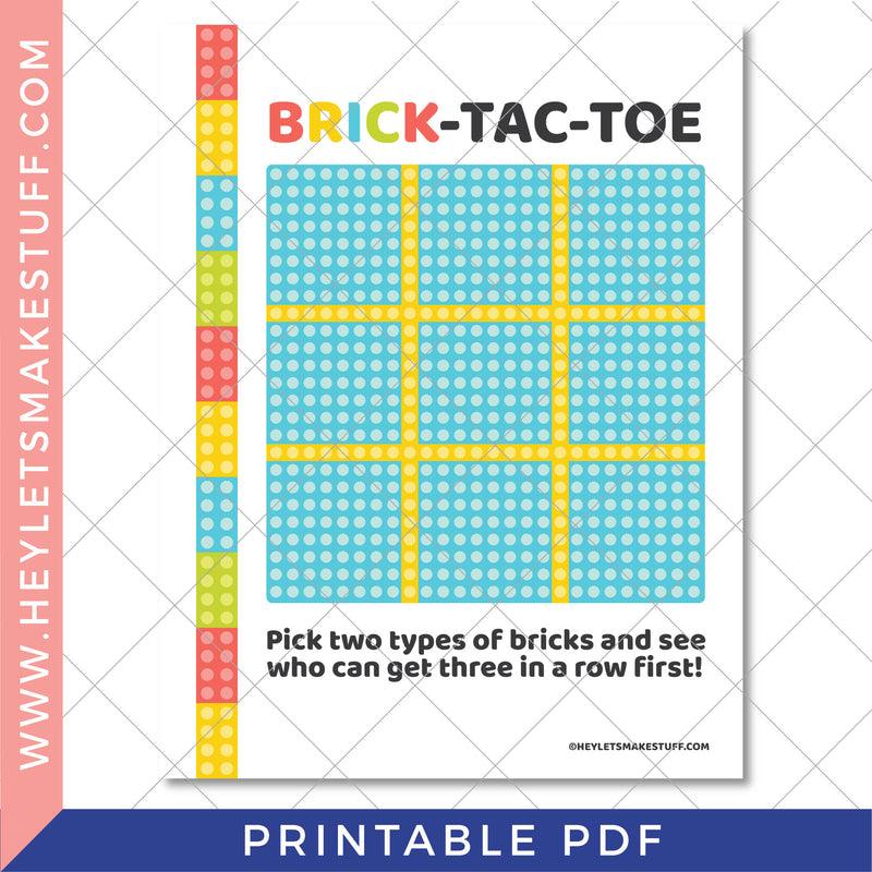 Printable Brick Tac Toe Game