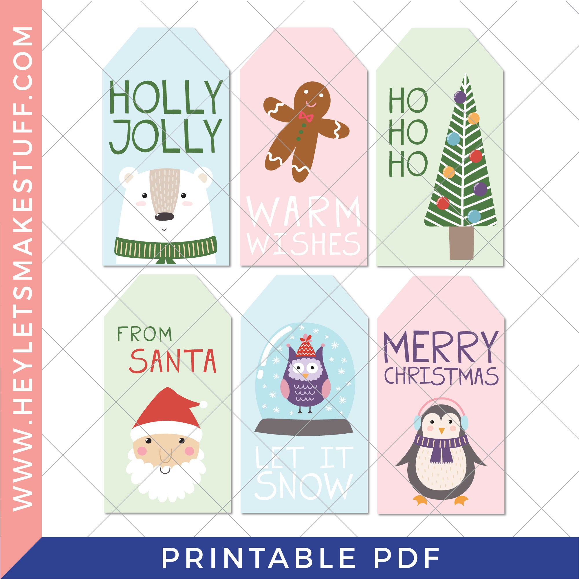 Printable Cute Christmas Gift Tags – Hey, Let's Make Stuff