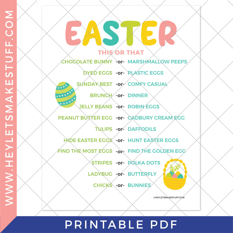 Printable Easter This-or-That