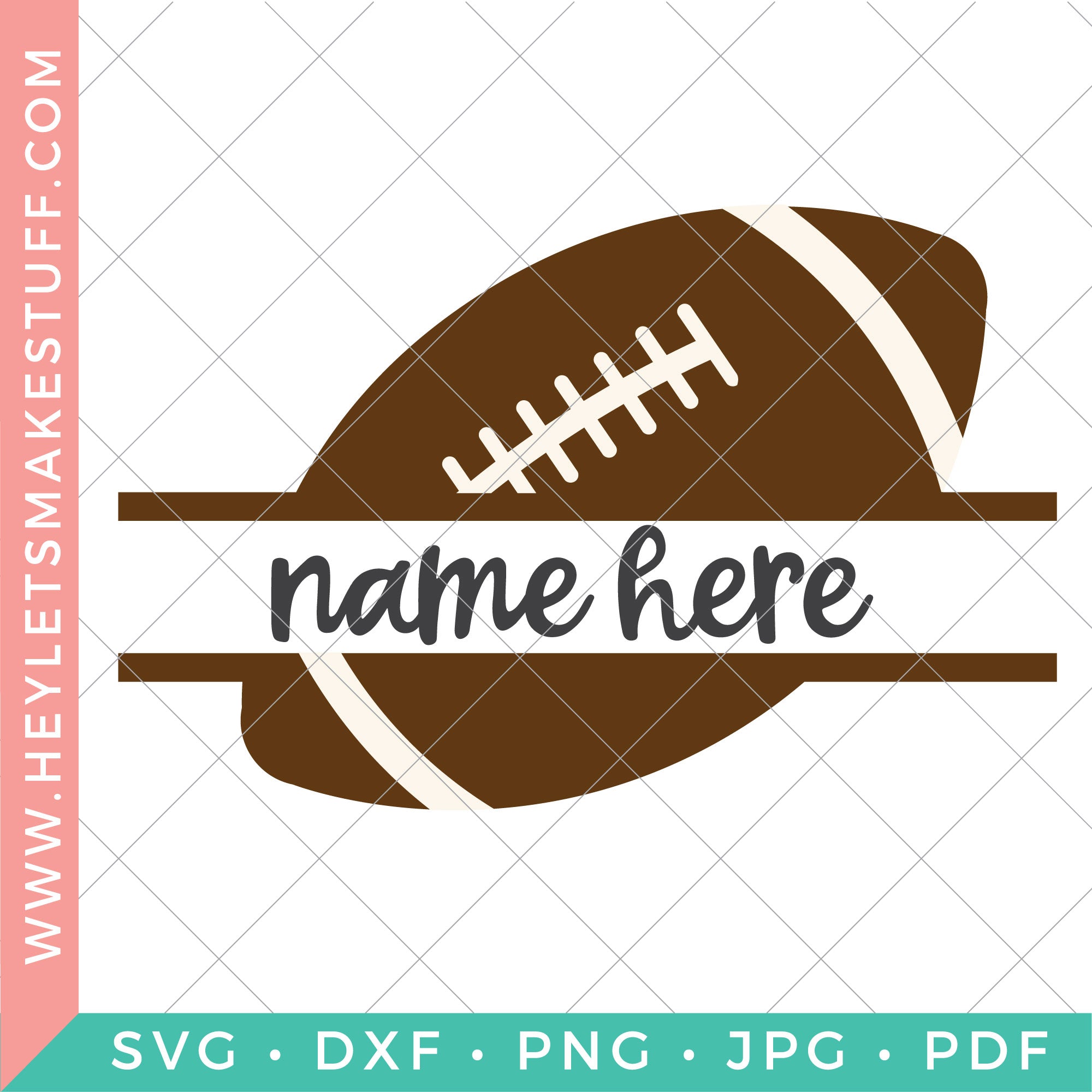 Football Monogram SVG – Hey, Let's Make Stuff