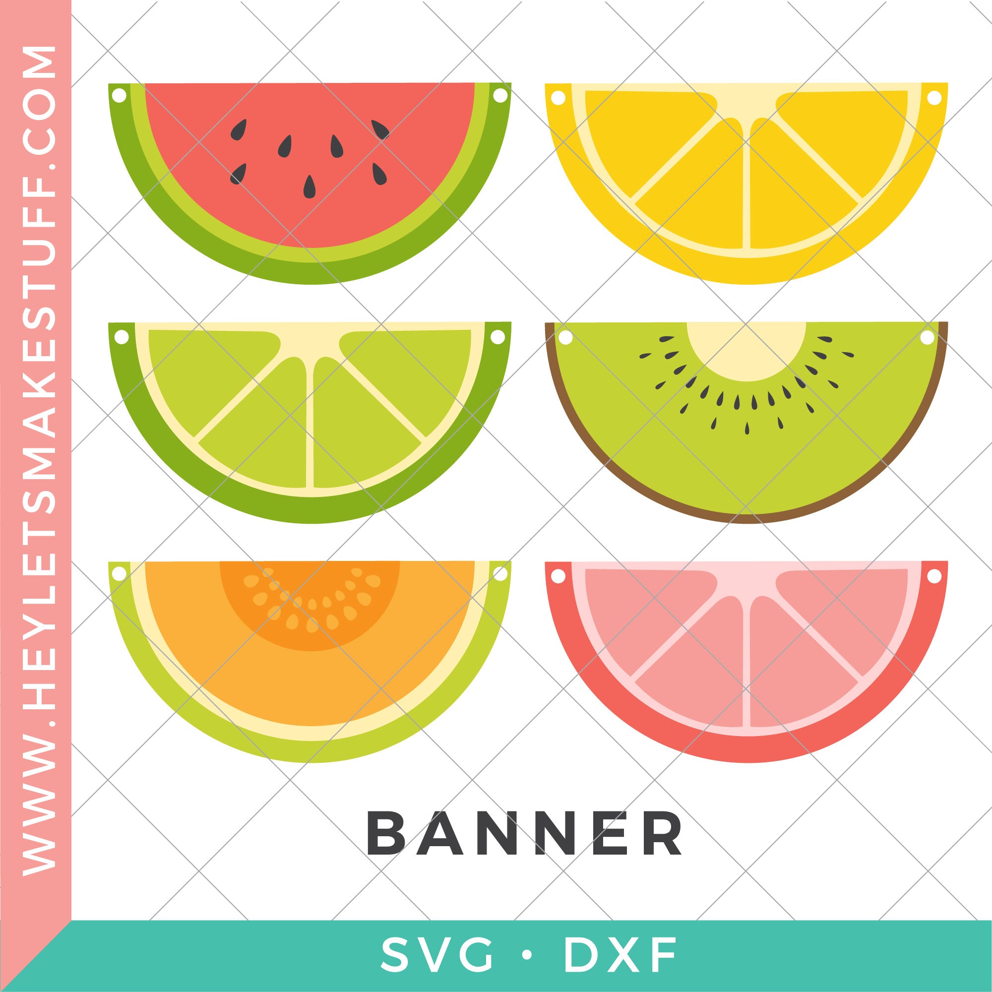 Cute Fruit Slice Banner SVG – Hey, Let's Make Stuff