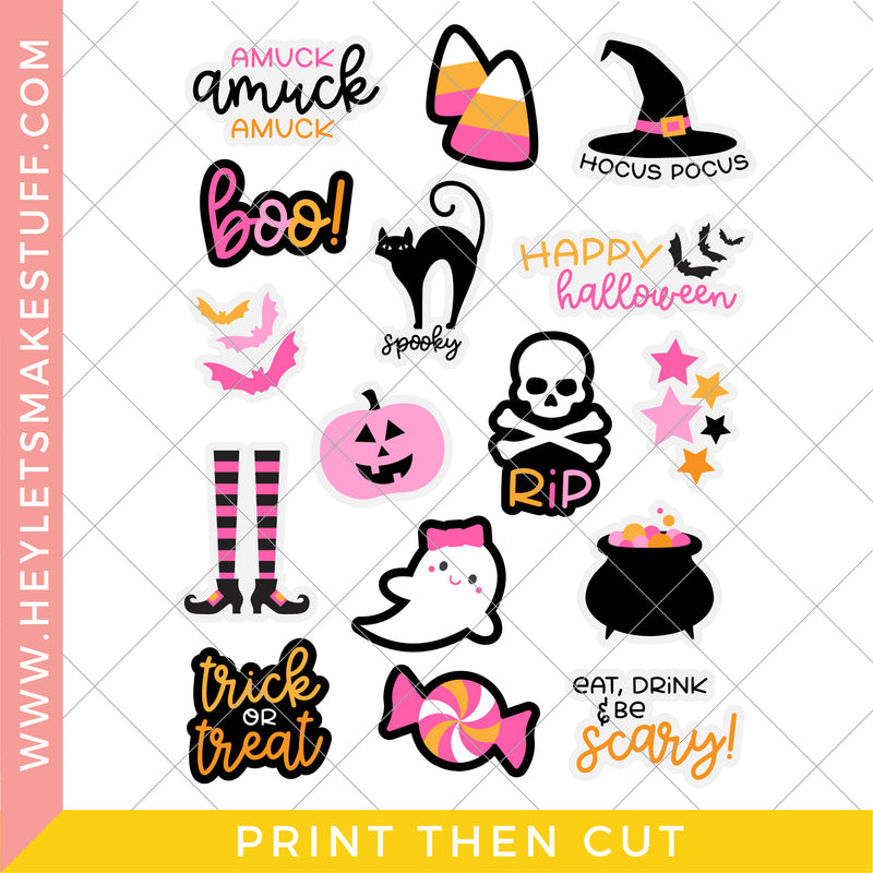 Halloween Stickers - Print then Cut