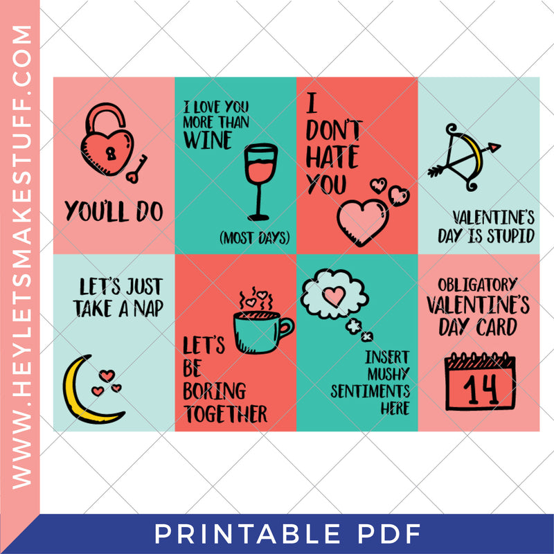 Printable Honest Valentine's