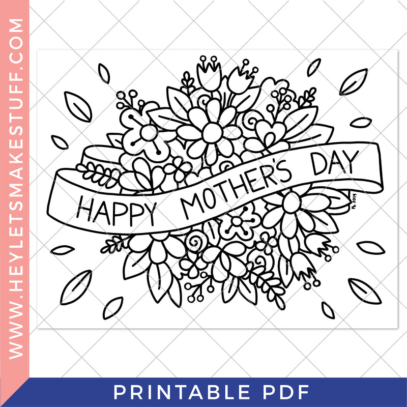 Printable Mother's Day Coloring Page