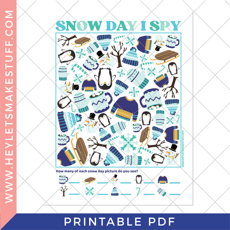 Printable Snow Day iSpy Game