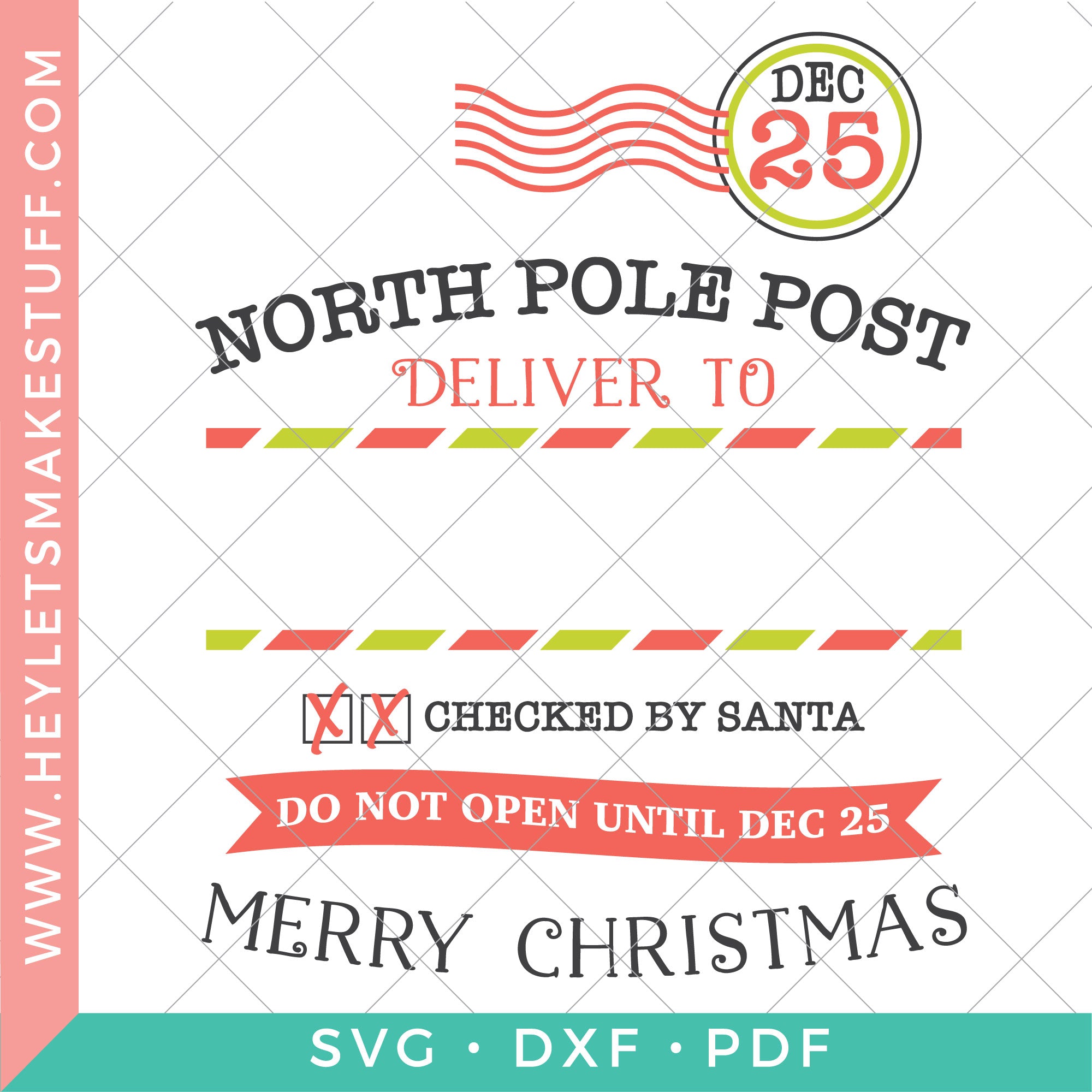 Christmas North Pole Stickers Template