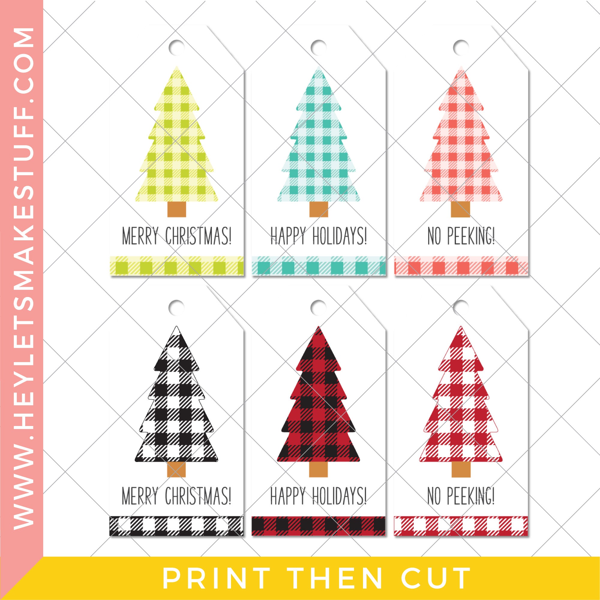 Printable Buffalo Plaid Christmas Gift Tags - Club – Hey, Let's Make Stuff