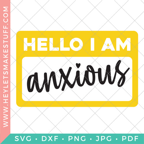Hello I Am Name Tag SVG Bundle