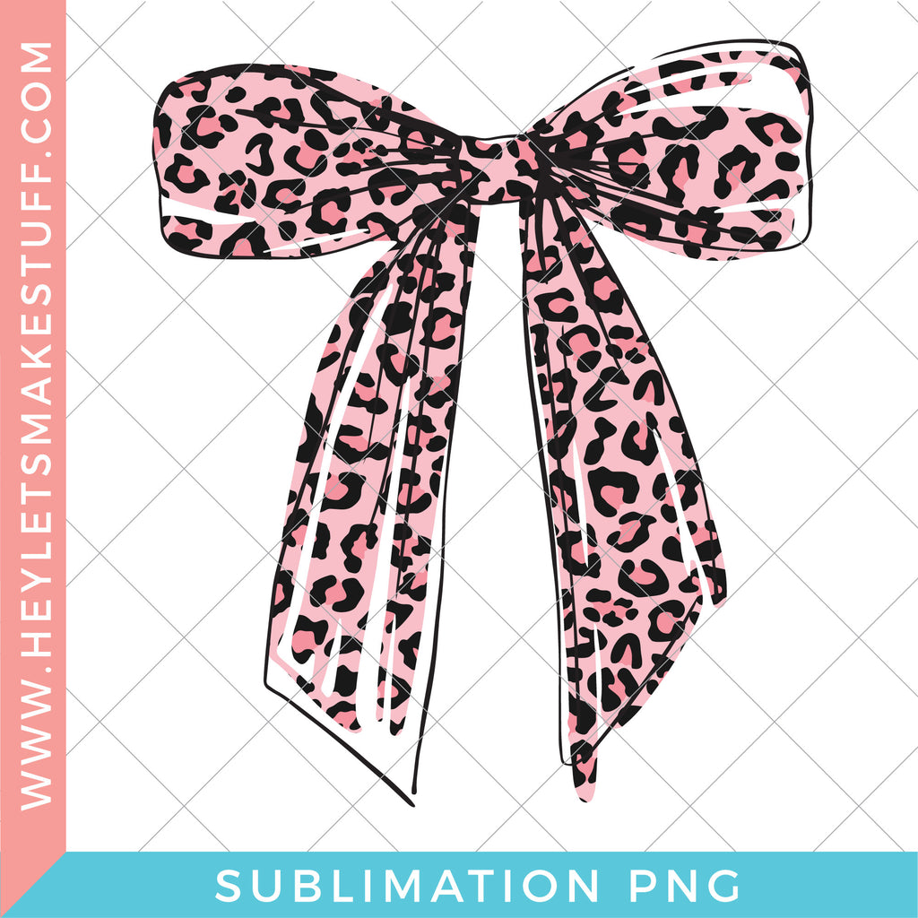 Girly Cheetah Bow - Sublimation - Club