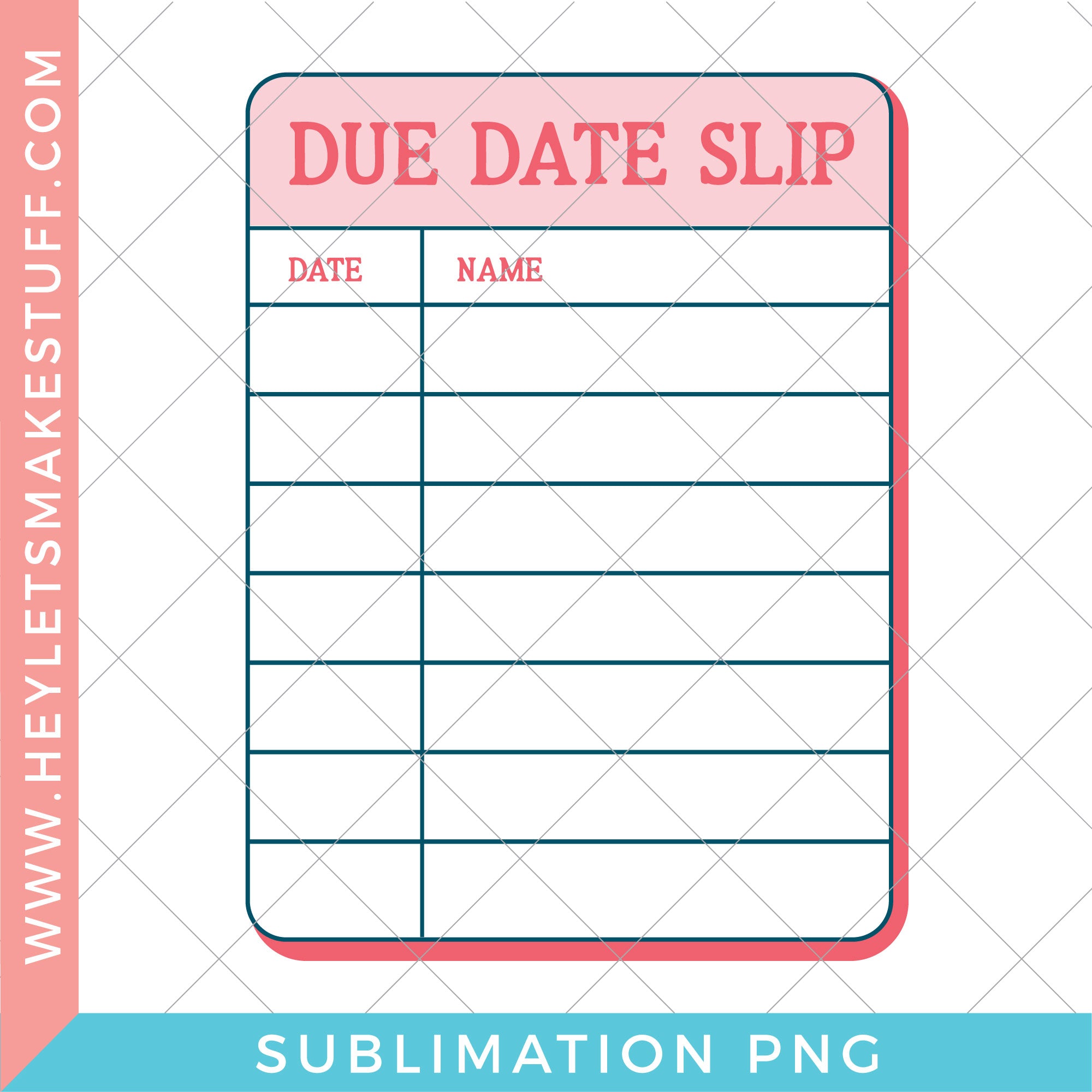 Library Due Date Card - Club – Hey, Let's Make Stuff