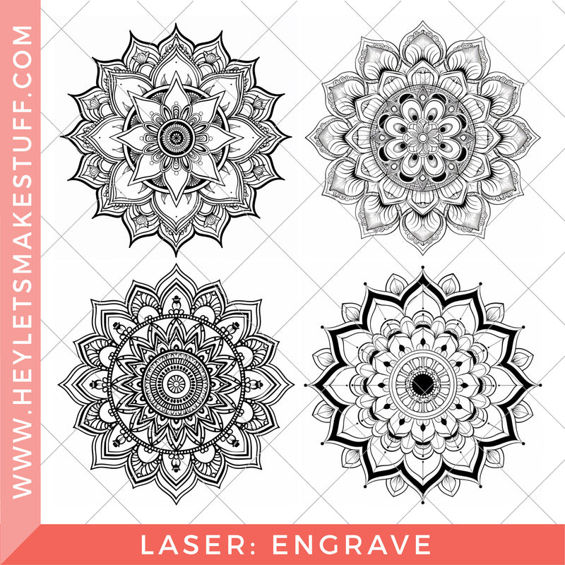 Laser Engrave Mandala Set 1