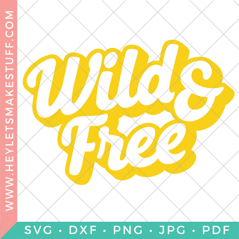 Wild and Free Retro SVG