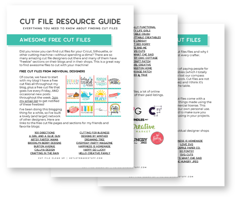 Cut File Clean Up eCourse