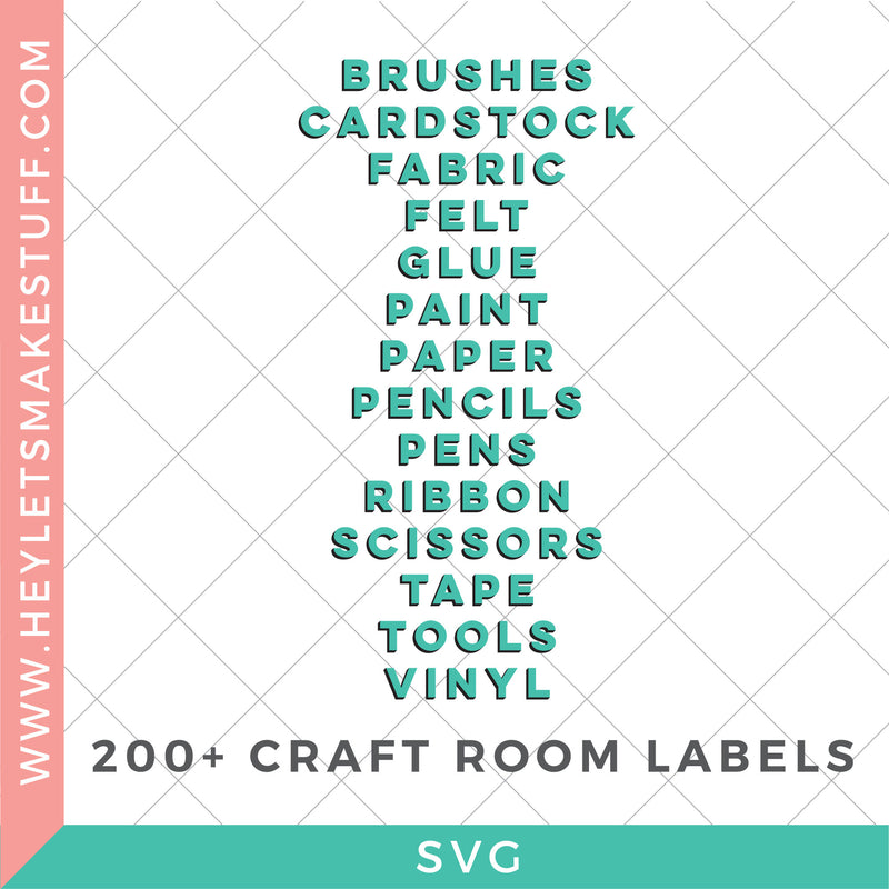 Sample Craft Labels Modern Craft Label Files - 200+ Labels – Hey, Let's Make Stuff