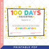 Printable 100 Days of School Certificate