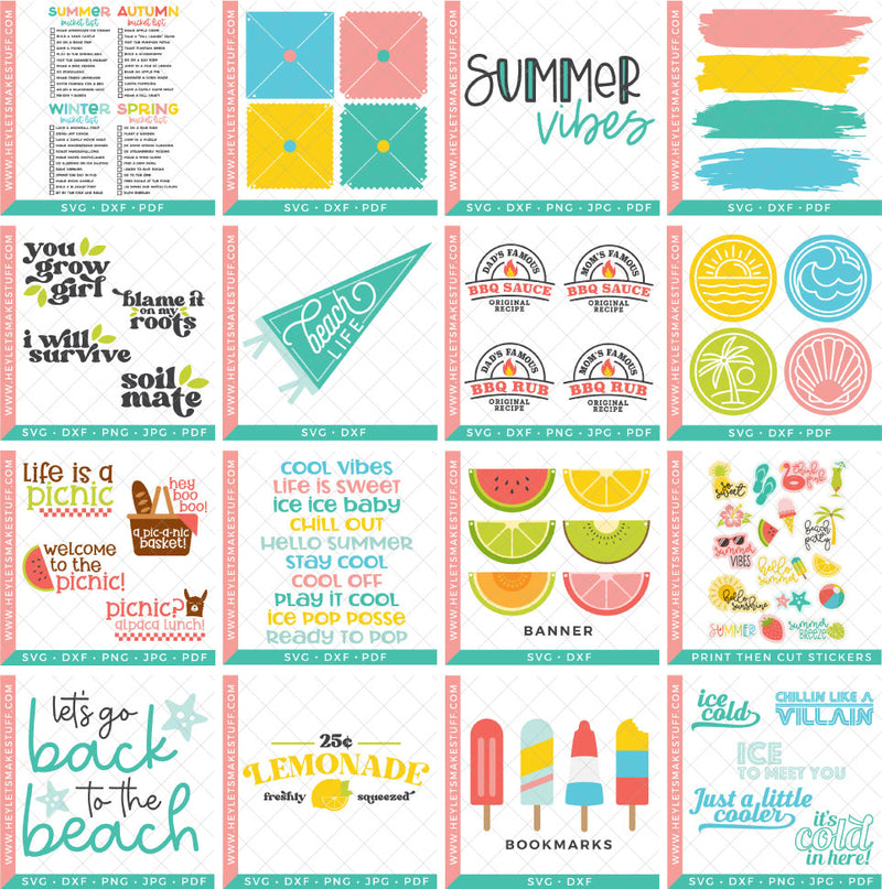 15 Days of Cricut Summer eBook + SVG File Bundle!