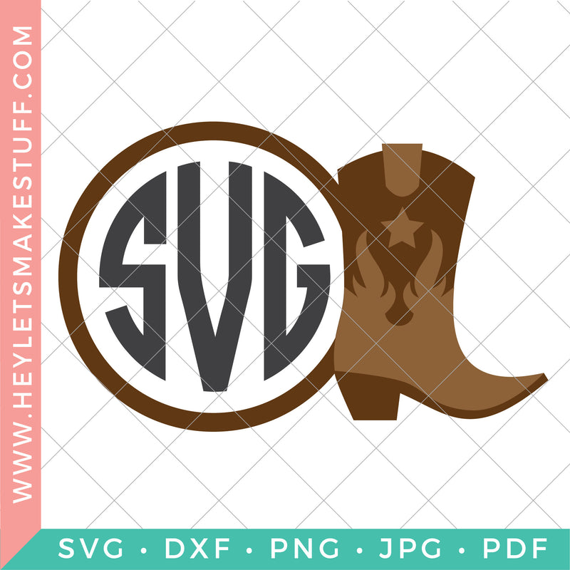 Boot Monogram SVG