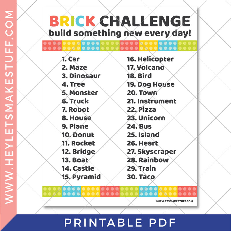 Printable Brick Game Bundle – Hey, Let's Make Stuff