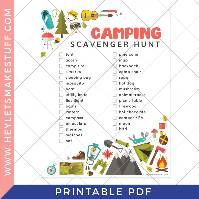 Printable Camping Scavenger Hunt – Hey, Let's Make Stuff printable-camping-scavenger-hunt-hey-let-s-make-stuff