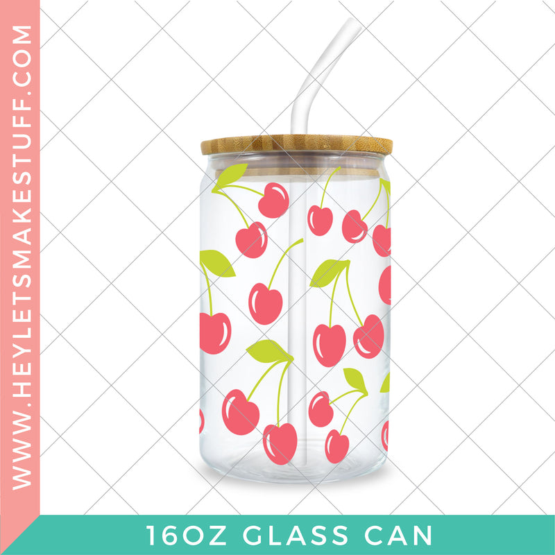 Cherries Glass Can Wrap