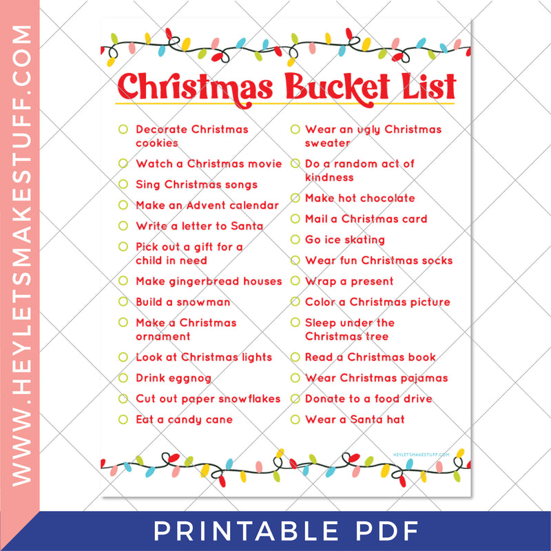 Printable Christmas Bucket List – Hey, Let's Make Stuff printable-christmas-bucket-list-hey-let-s-make-stuff
