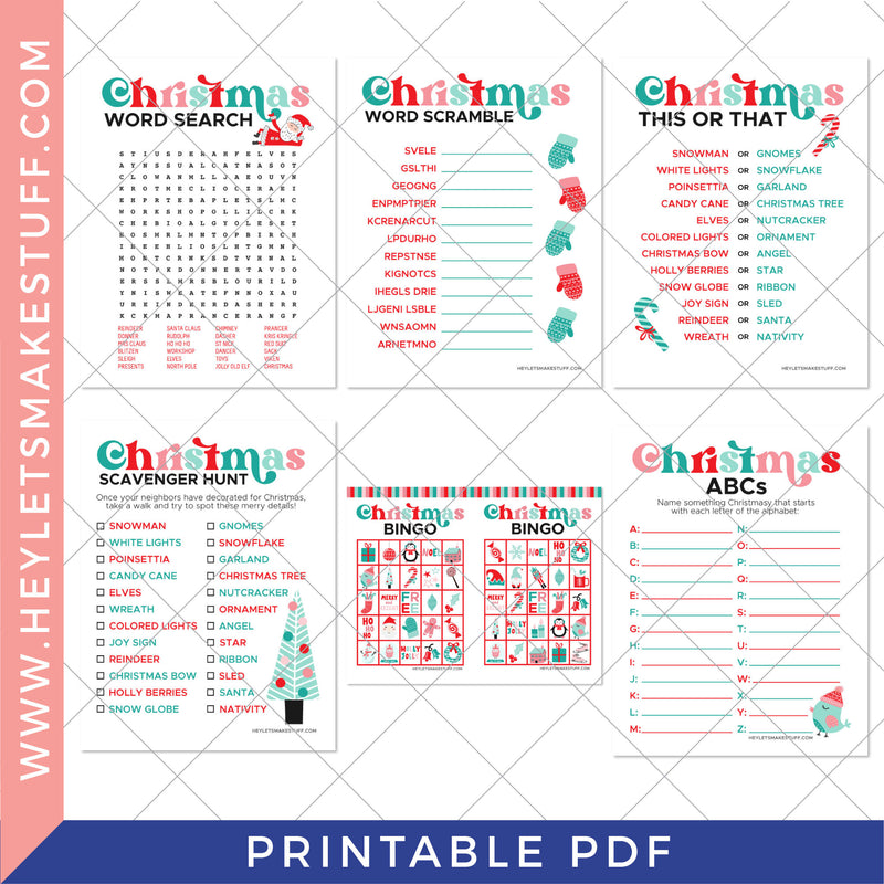 Printable Christmas Games Bundle