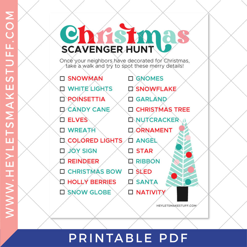 Printable Christmas Scavenger Hunt