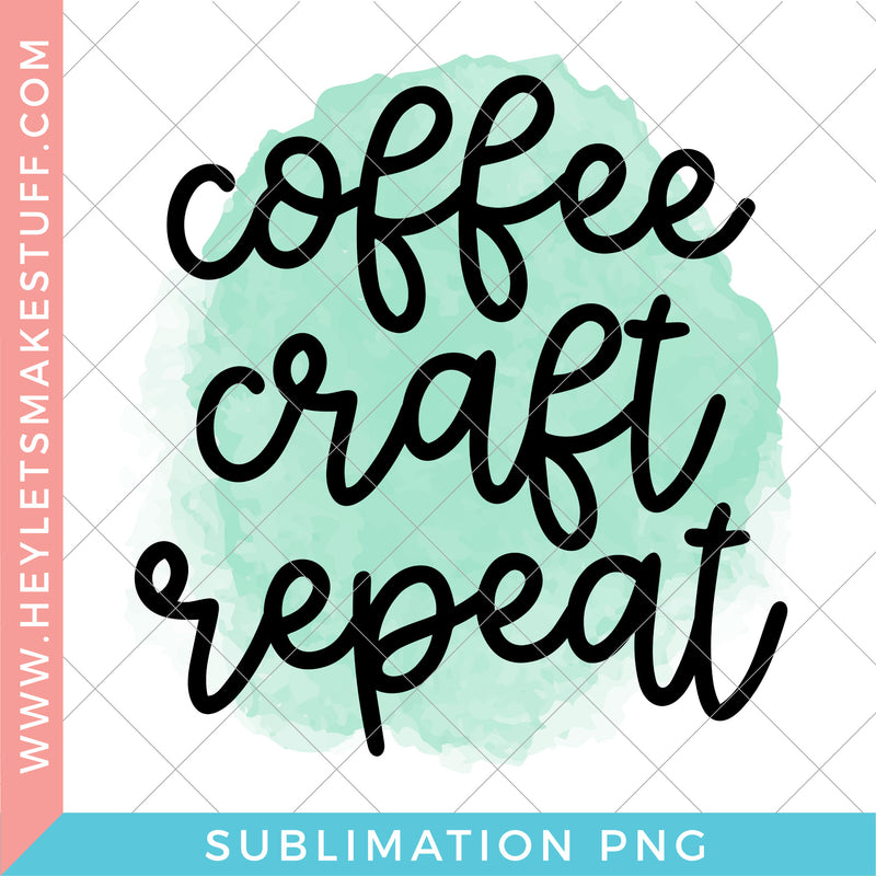 Mint Coffee Craft Repeat - Sublimation
