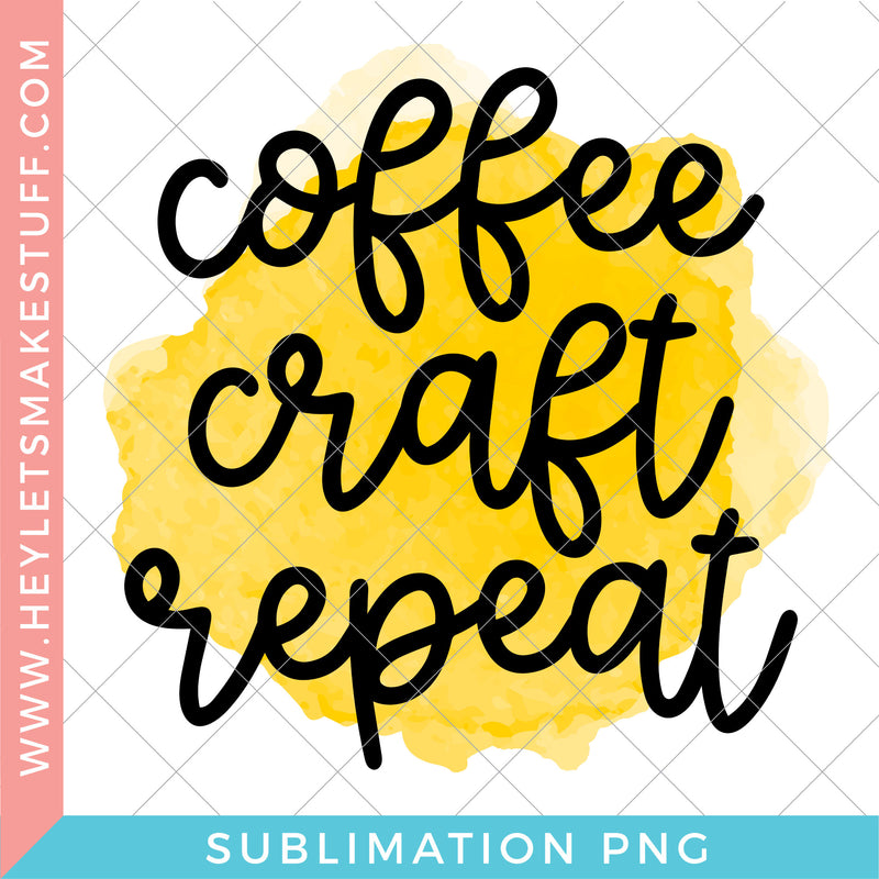 Yellow Coffee Craft Repeat - Sublimation