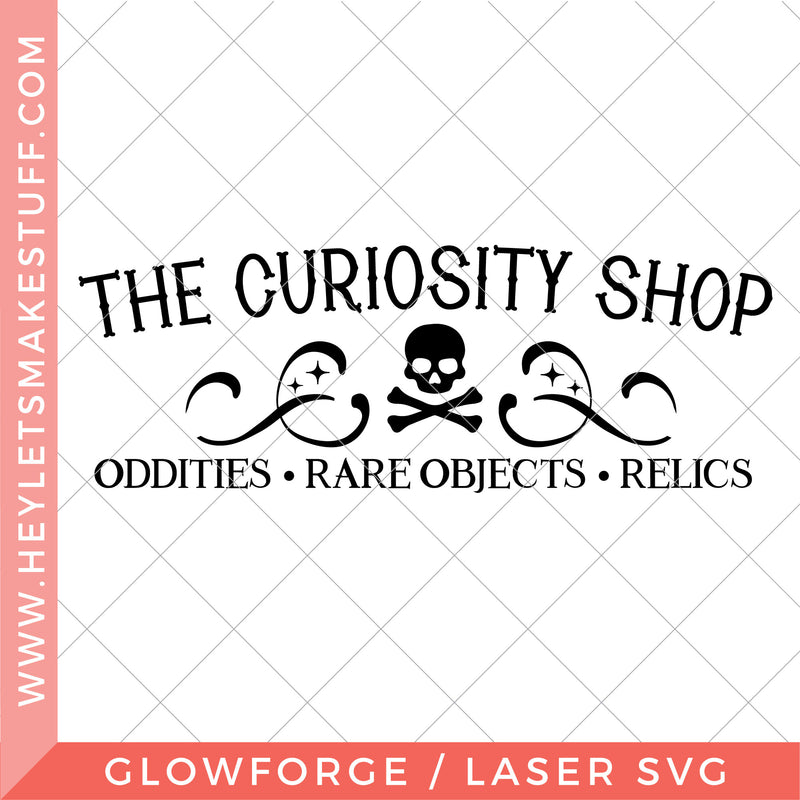Laser Curiosity Shop Sign