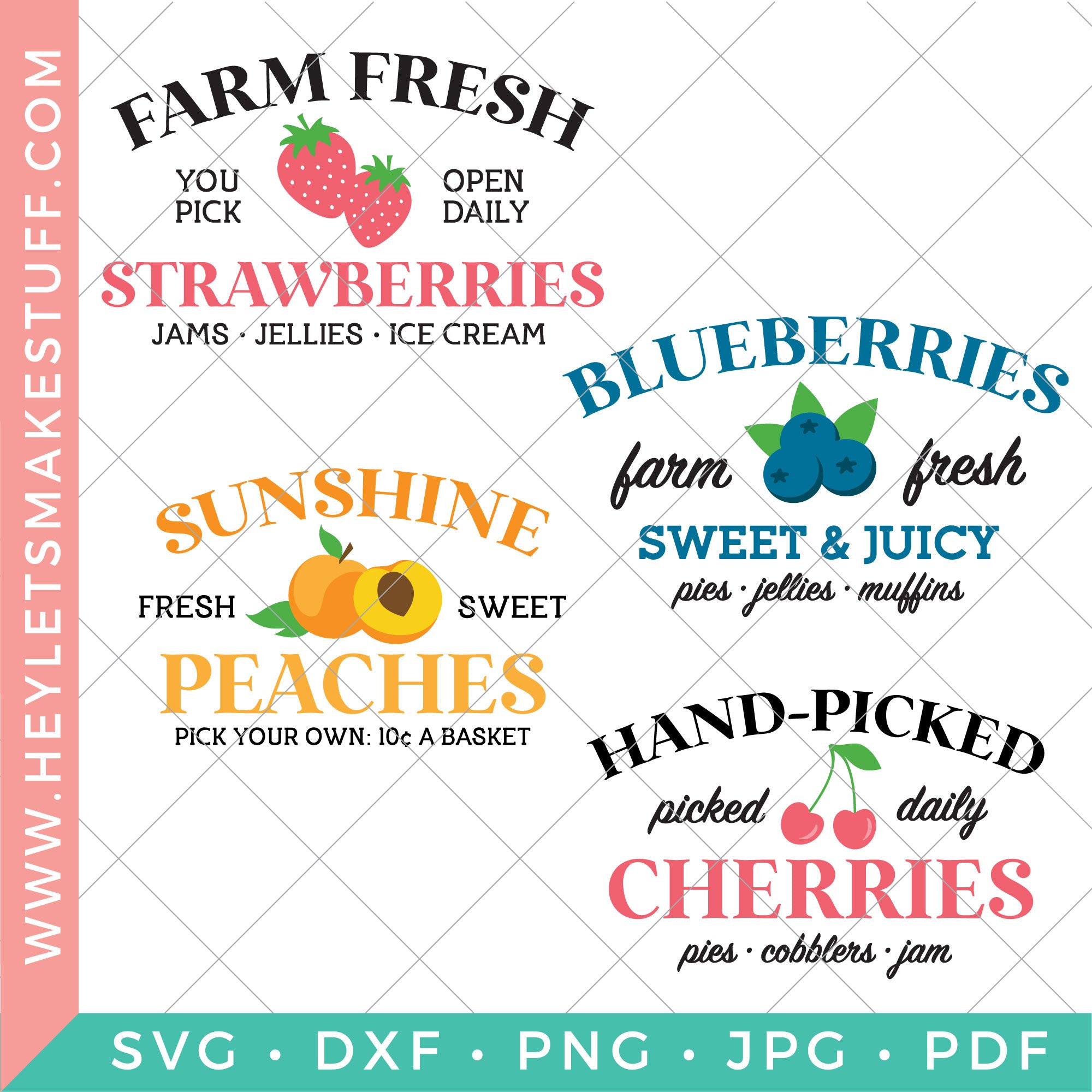 Fruit Sign Bundle – Hey, Let's Make Stuff