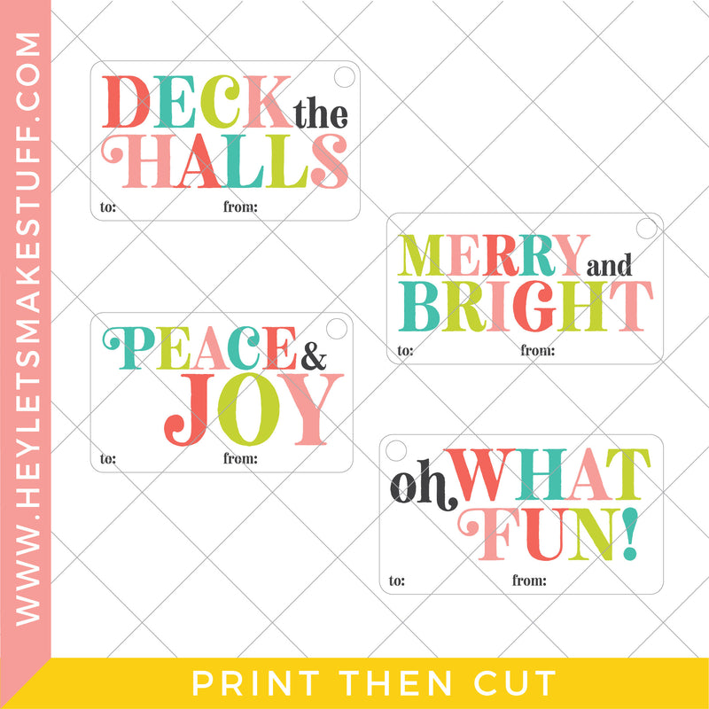 Christmas Gift Tags - Print then Cut