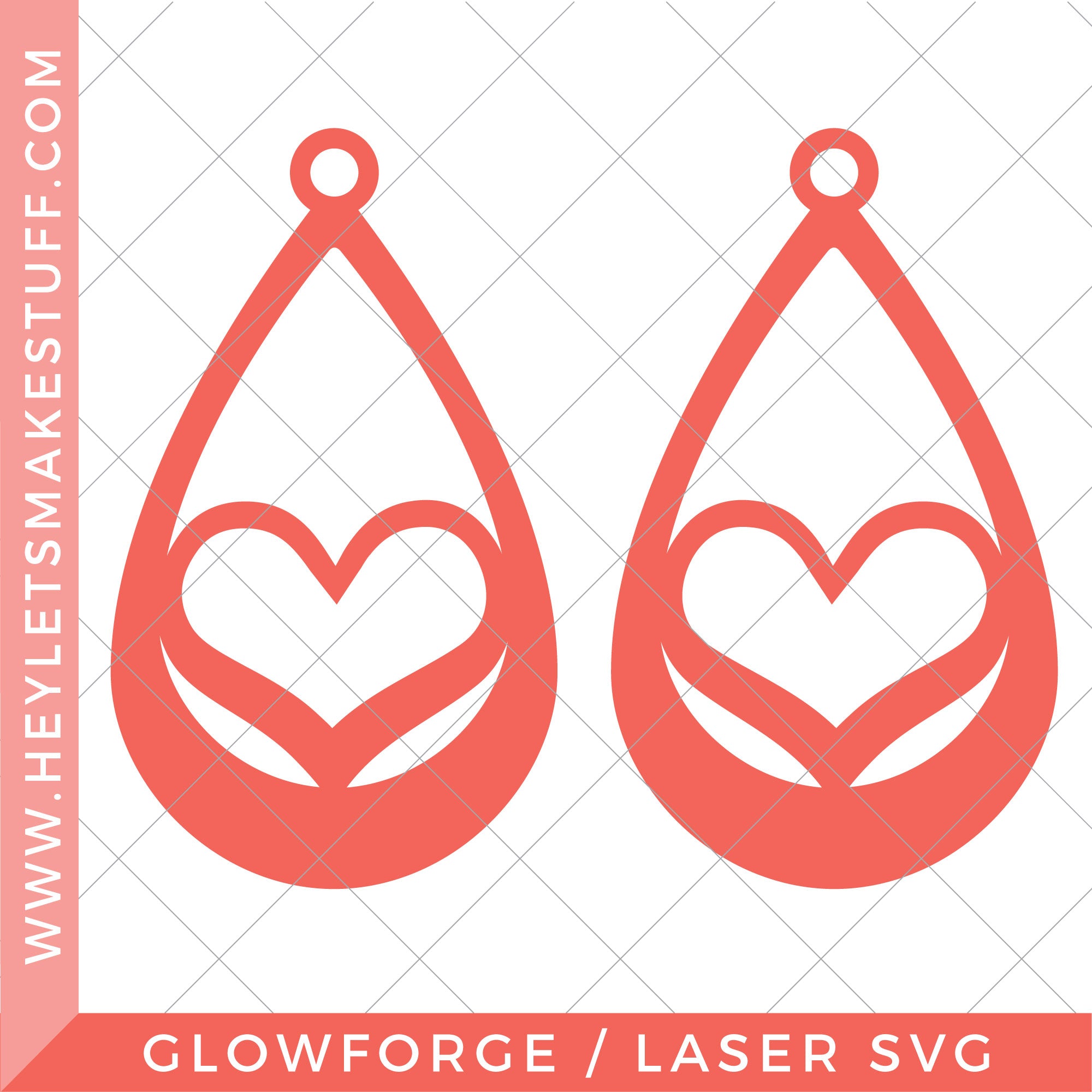 Laser heart earrings hey let s make stuff