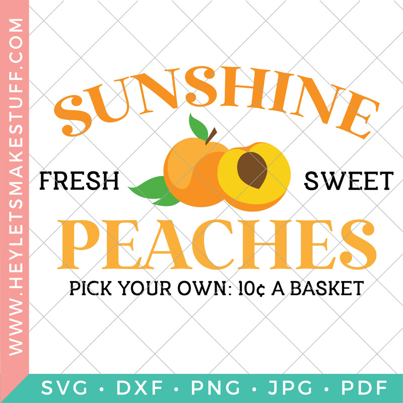 Fruit Peaches Sign