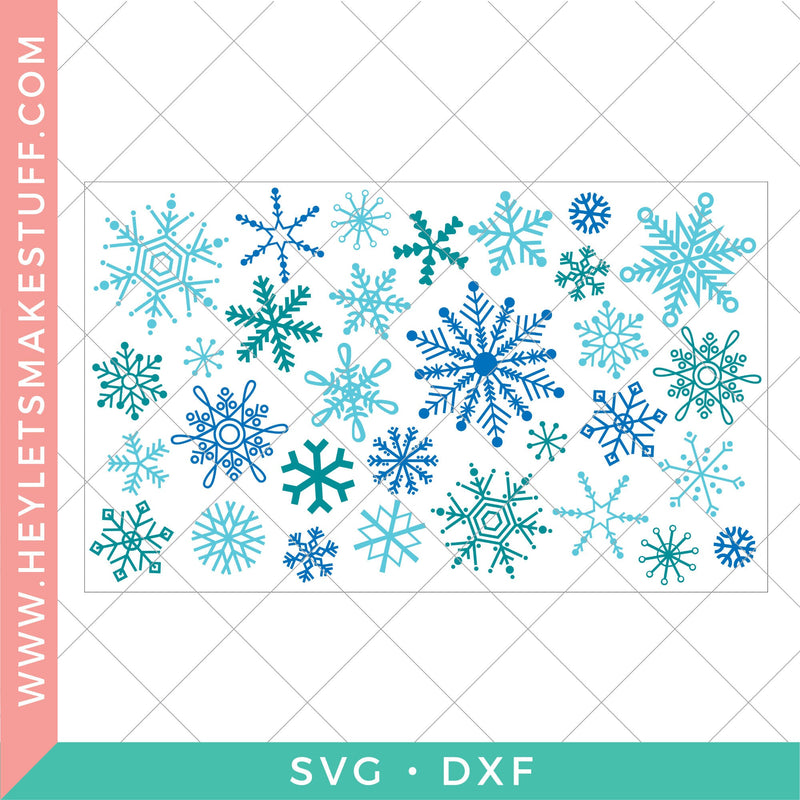 Snowflake Tumbler Wrap - Sublimation