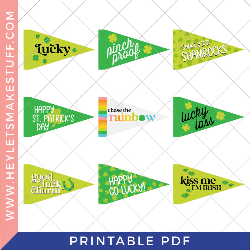 Printable St. Patrick's Day Pennants