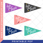 Printable First Day of School Pennants