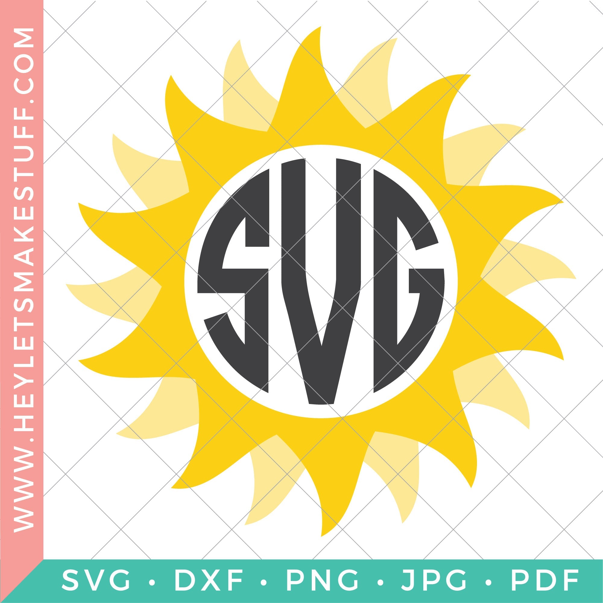 Sun Monogram SVG – Hey, Let's Make Stuff