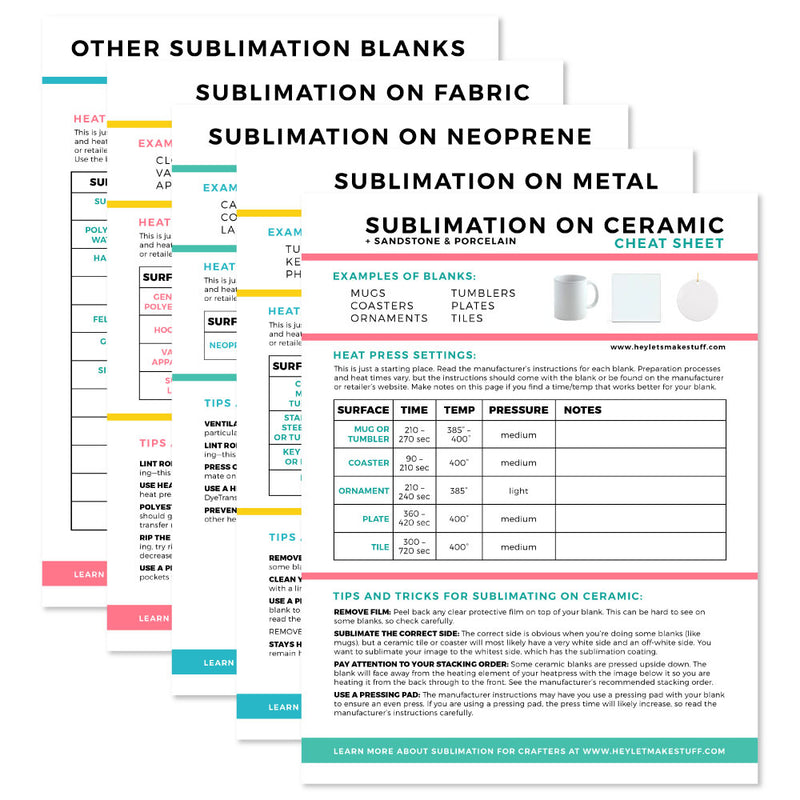 Sublimation Pdf Worksheet The Ultimate Guide to Sublimation Crafting eBook – Hey, Let's Make Stuff